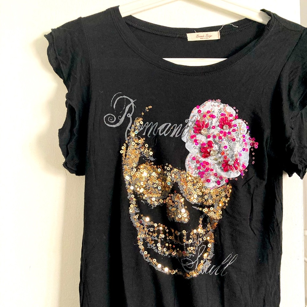 Skull t-shirt with beads